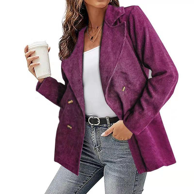 Women's Double-Breasted Coat – Stylish Warm Overcoat for Winter Fashion