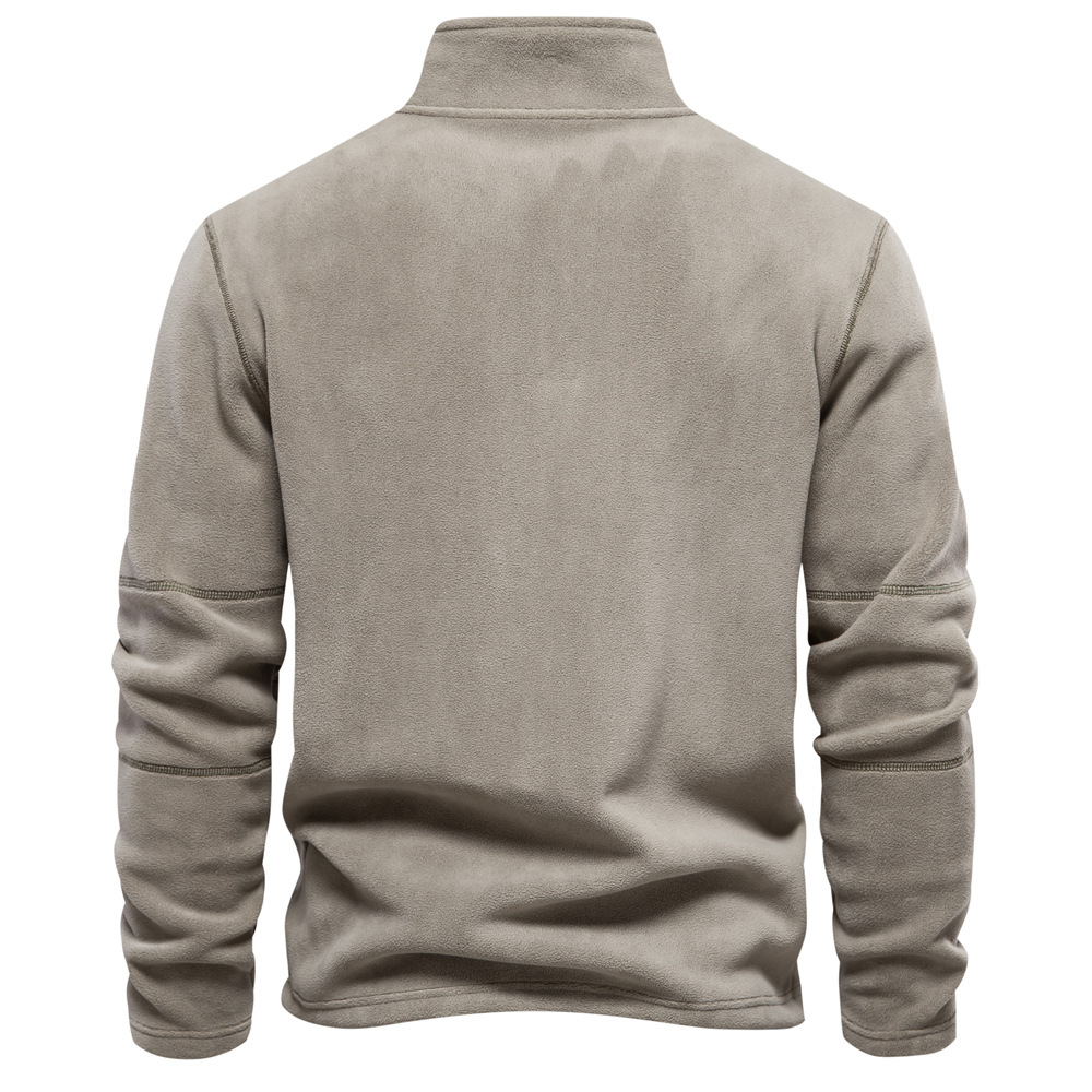 Men's Zip-Up Pullover – Lightweight Fleece Hoodie for Casual Wear