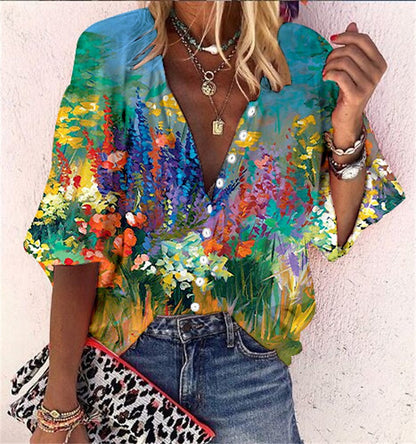 Boho Blouse for Women – Lightweight Chic Top with Flowy Design for Summer