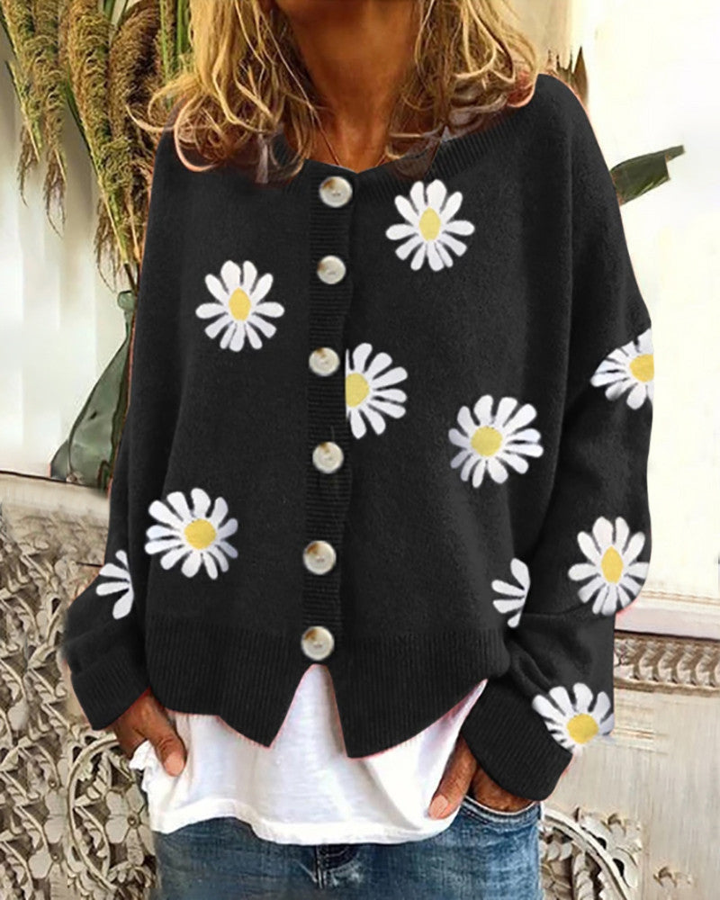 Floral Cardigan Women – Lightweight Knit Sweater for Spring & Summer Style