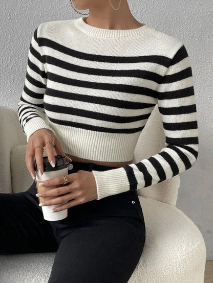 Women's Striped Jumper – Cozy Knit Sweater for Casual and Chic Outfits