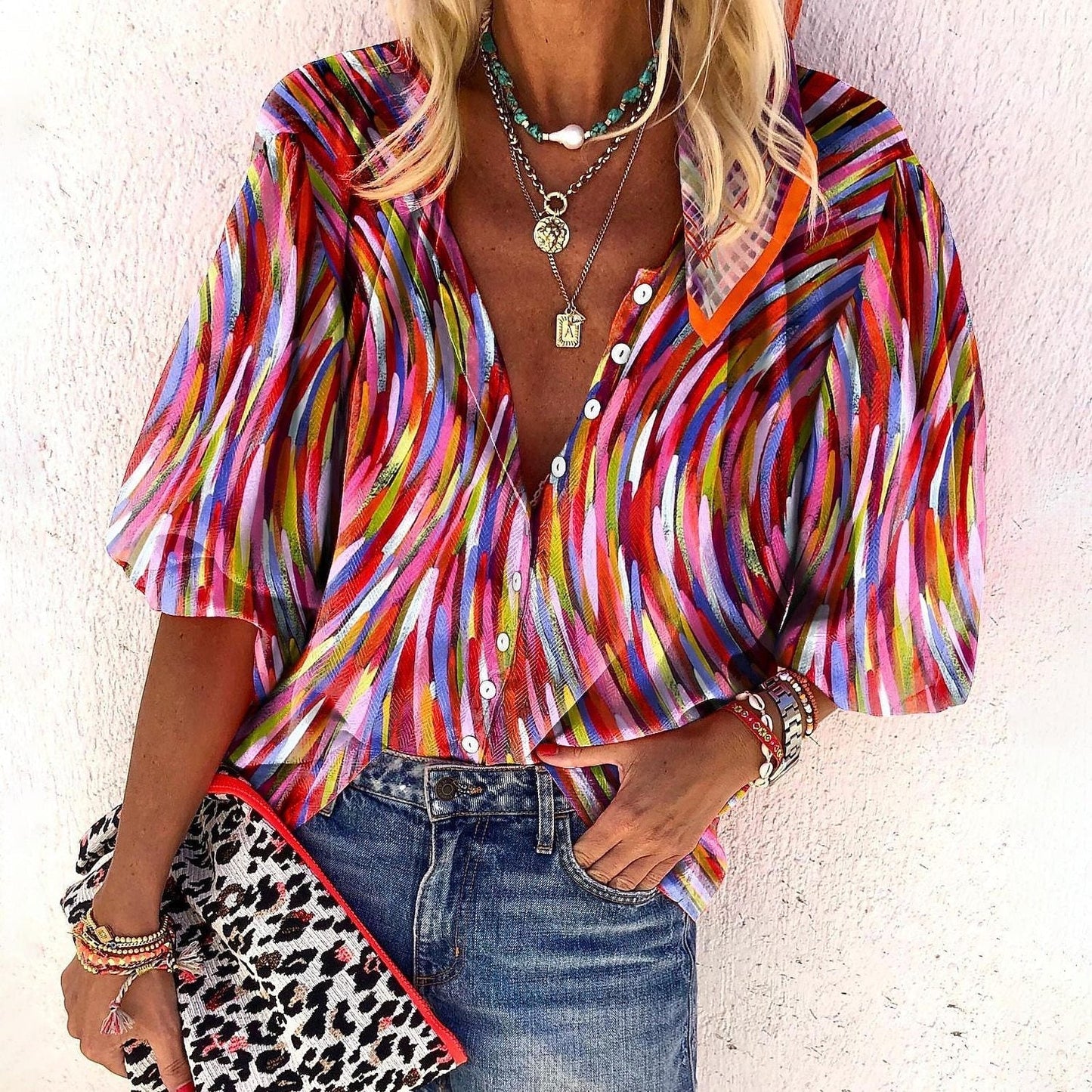 Boho Blouse for Women – Lightweight Chic Top with Flowy Design for Summer