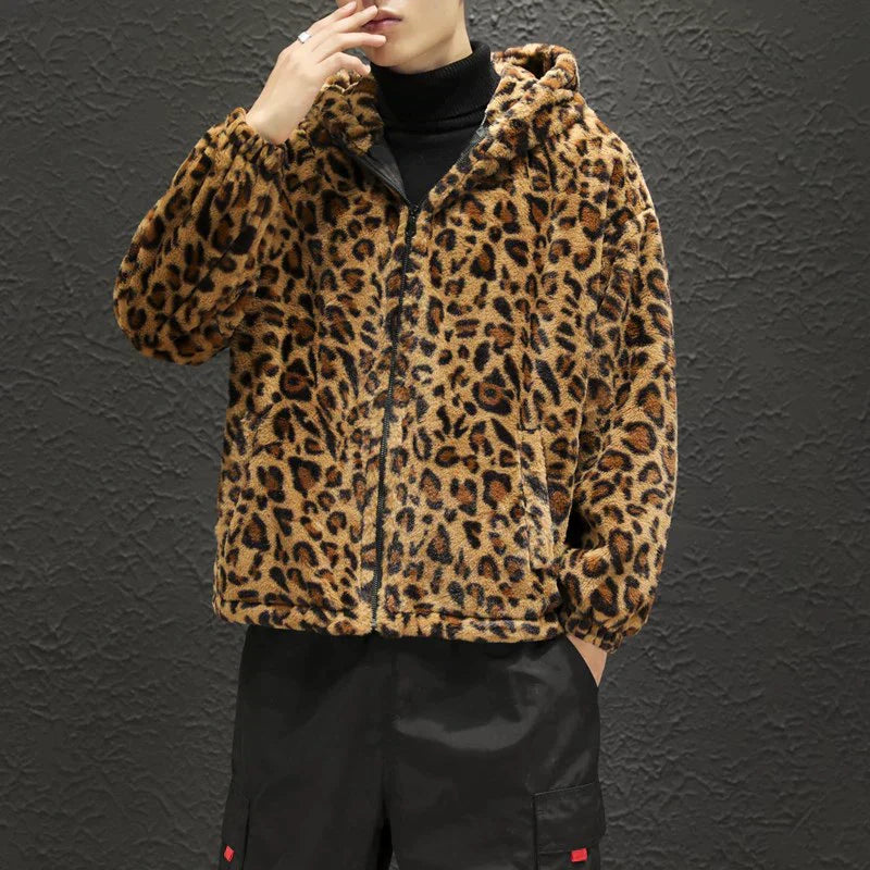 Men's Jacket Leopard Print – Stylish Casual Outerwear for Trendy Looks