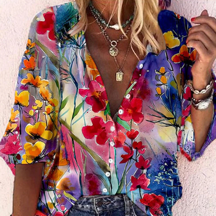 Boho Blouse for Women – Lightweight Chic Top with Flowy Design for Summer