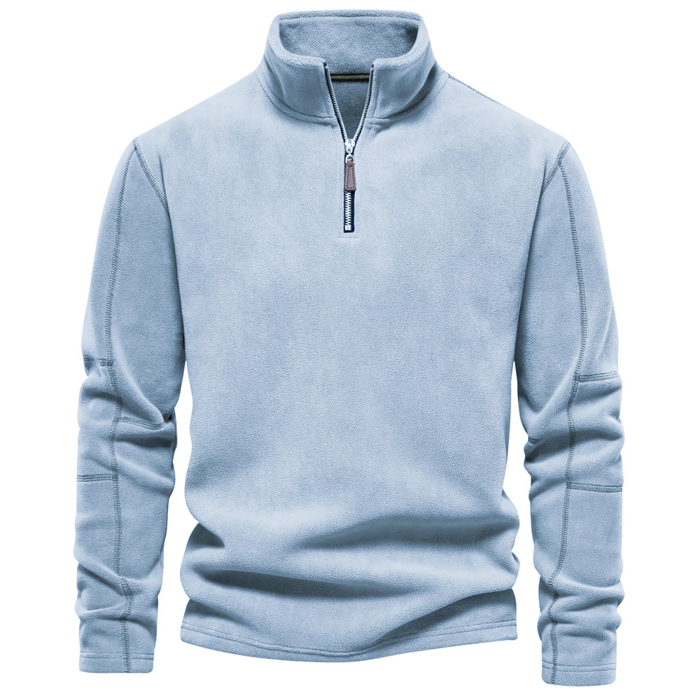 Men's Zip-Up Pullover – Lightweight Fleece Hoodie for Casual Wear