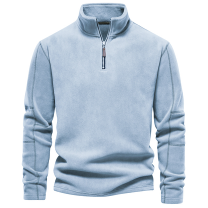 Men's Zip-Up Pullover – Lightweight Fleece Hoodie for Casual Wear