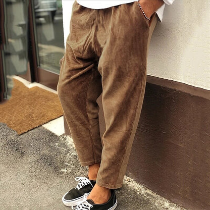 Men's Corduroy Trousers – Comfortable Casual Pants for Fall & Winter Style