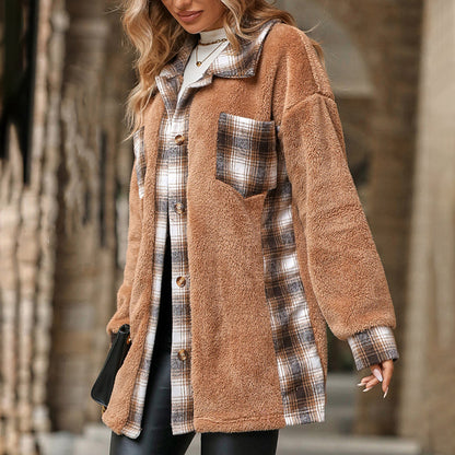 Checked Jacket for Women – Cozy Flannel Outerwear for Casual Style