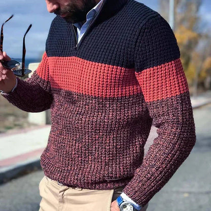 Men's Knitted Jumper – Warm Sweater for Winter, Cozy Knit Design