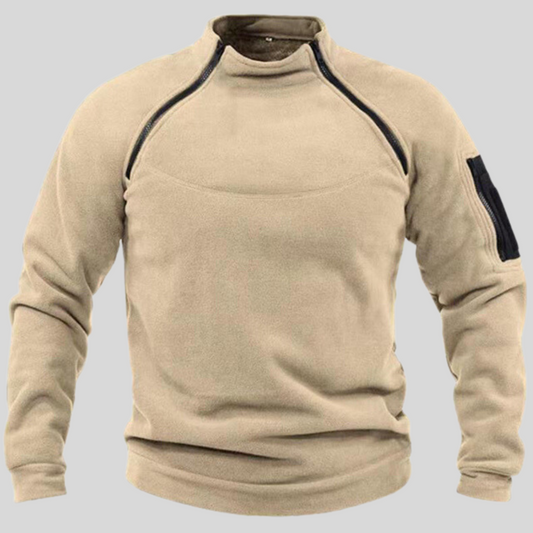 Men's Fleece Pullover – Casual Warm Sweater for Winter Comfort and Style