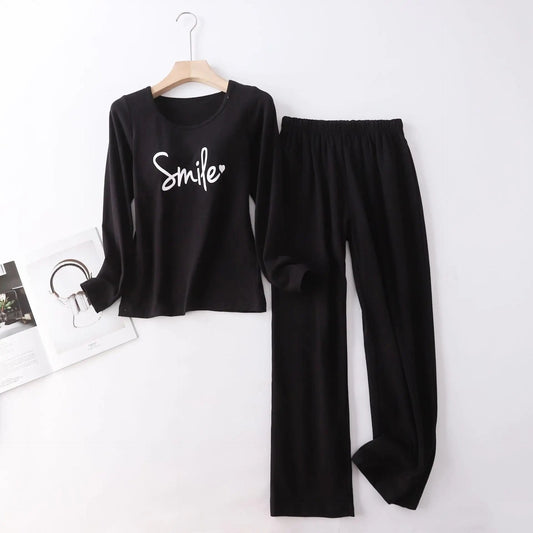 Women's Long-Sleeved Pyjama Set – Cozy Cotton Sleepwear for Comfort & Style