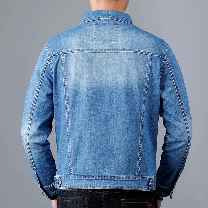 Men's Faded Denim Jacket – Stylish Casual Outerwear for Everyday Wear