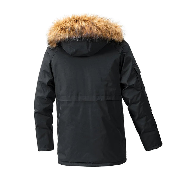 Winter Coat for Men – Stylish Warm Jacket with Hood and Waterproof Design