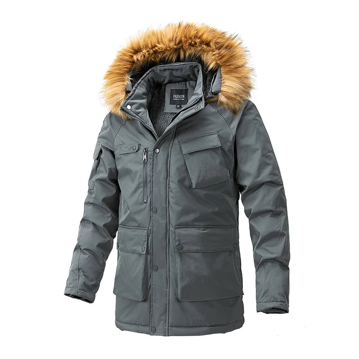 Winter Coat for Men – Stylish Warm Jacket with Hood and Waterproof Design