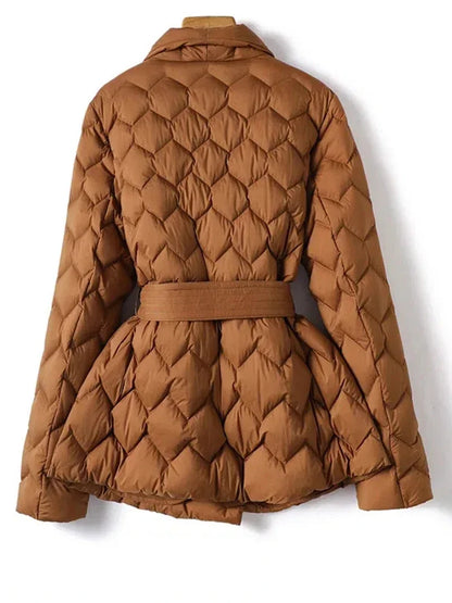 Quilted Coat for Women – Stylish Warm Jacket with Pockets for Winter