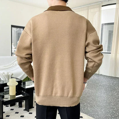 Men's Zip-Up Sweater – Stylish Knitted Pullover for Casual and Formal Wear