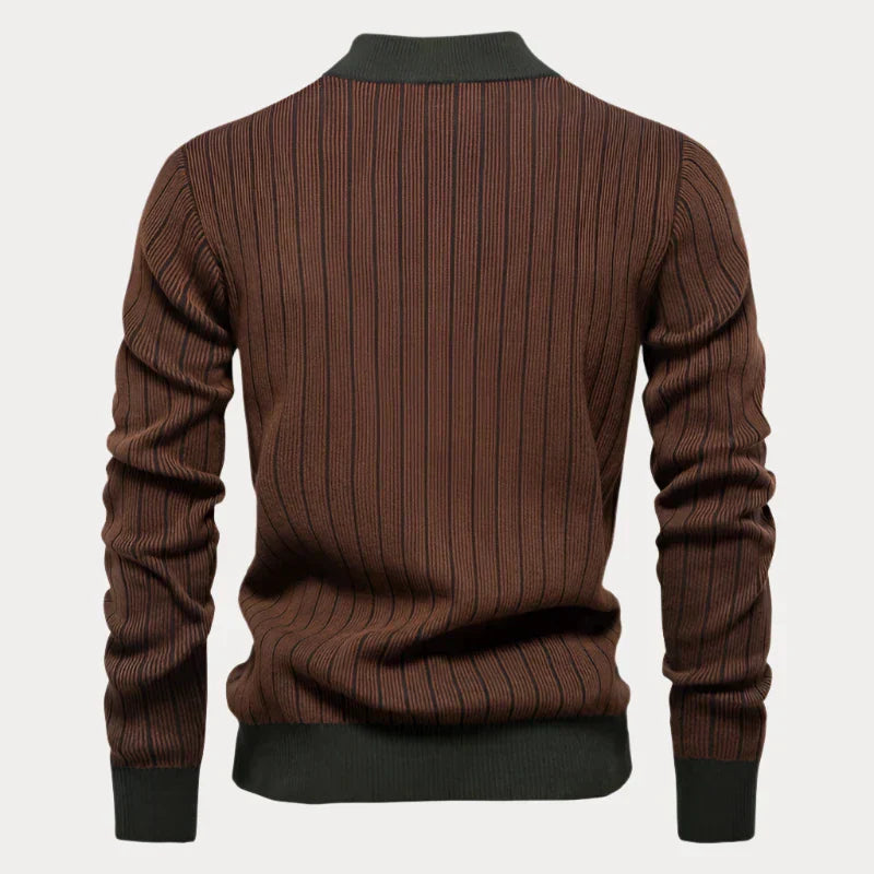 Men's Striped Jumper – Casual Knit Sweater for Fall & Winter Style