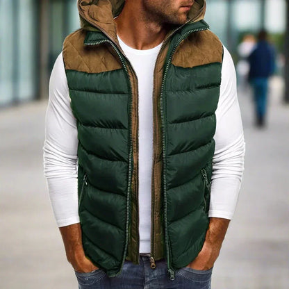 Padded Gilet for Men – Warm Hooded Vest Lightweight Insulated Outdoor Wear