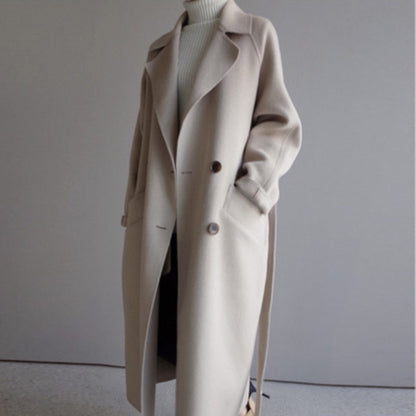 Long Elegant Coat for Women – Stylish Warm Outerwear for Winter Fashion