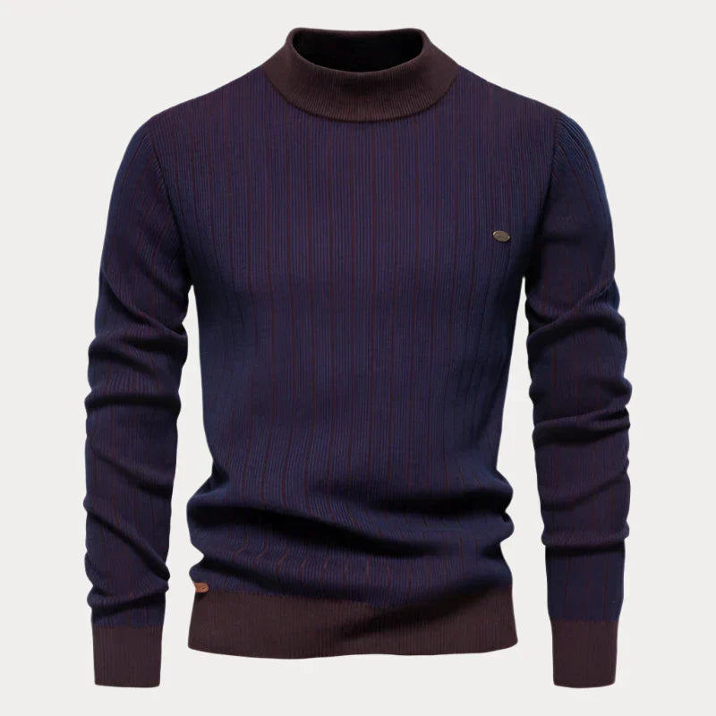 Men's Striped Jumper – Casual Knit Sweater for Fall & Winter Style