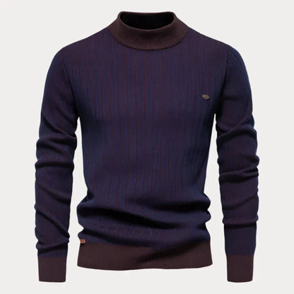 Men's Striped Jumper – Casual Knit Sweater for Fall & Winter Style