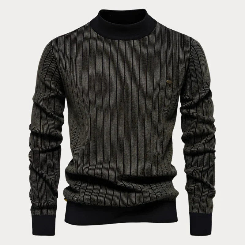 Men's Striped Jumper – Casual Knit Sweater for Fall & Winter Style