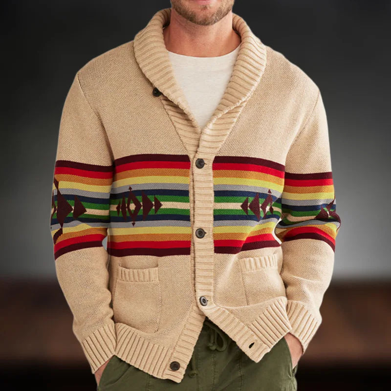 Men's Striped Cardigan – Stylish Knit Sweater for Casual and Formal Wear