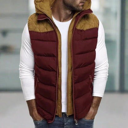 Padded Gilet for Men – Warm Hooded Vest Lightweight Insulated Outdoor Wear