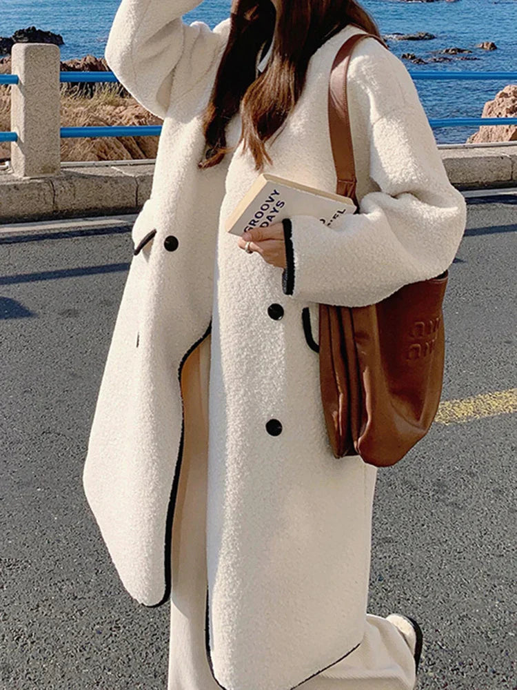 Women's Modern Coat – Stylish Longline Outerwear for Winter and Fall