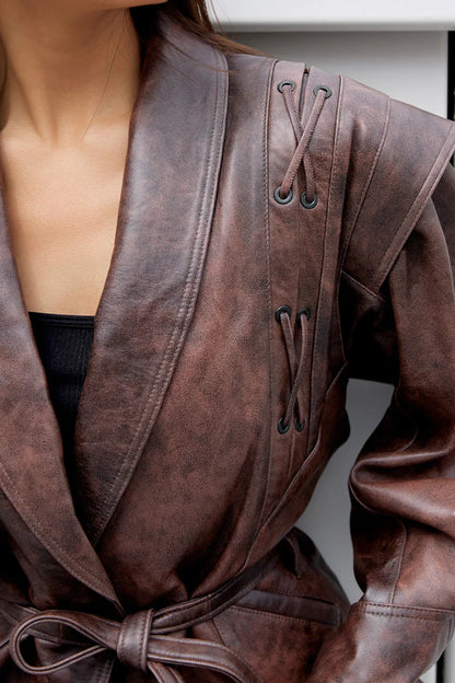 Leather Jacket for Women – Stylish Elegant Outerwear for Fall and Winter