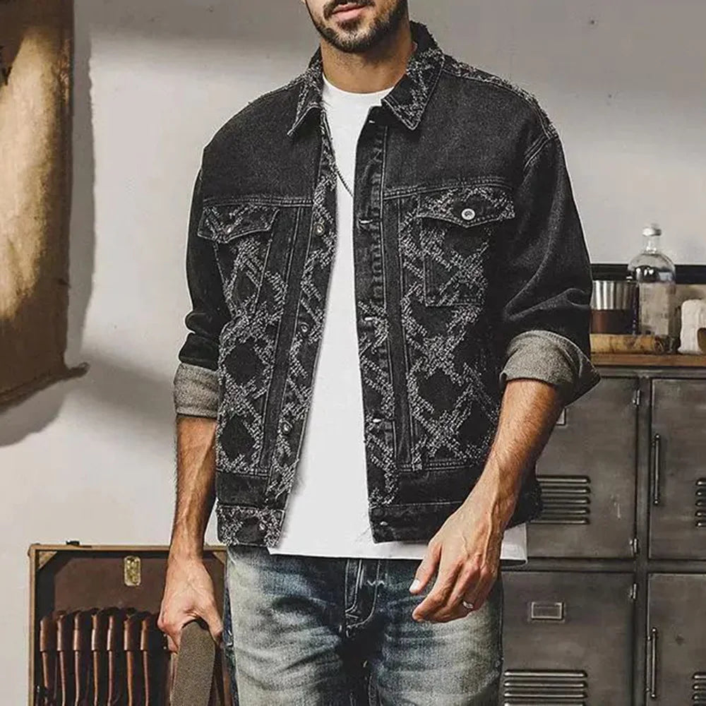 Denim Jacket for Men – Stylish Casual Outerwear, Classic Fit, Versatile Design