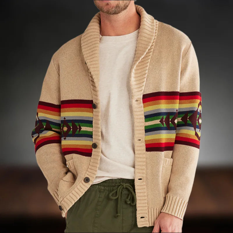 Men's Striped Cardigan – Stylish Knit Sweater for Casual and Formal Wear