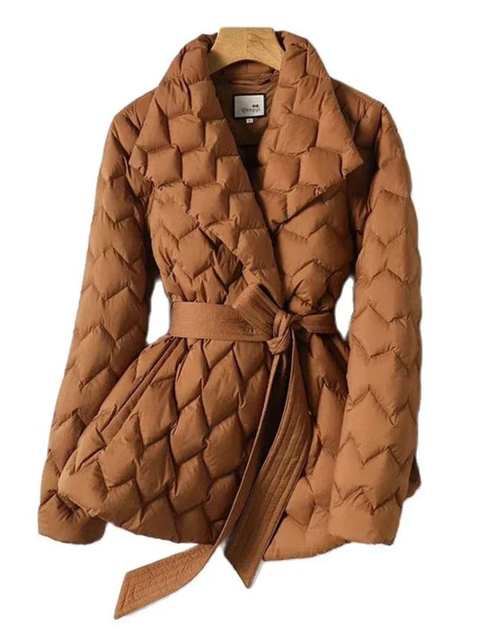 Quilted Coat for Women – Stylish Warm Jacket with Pockets for Winter