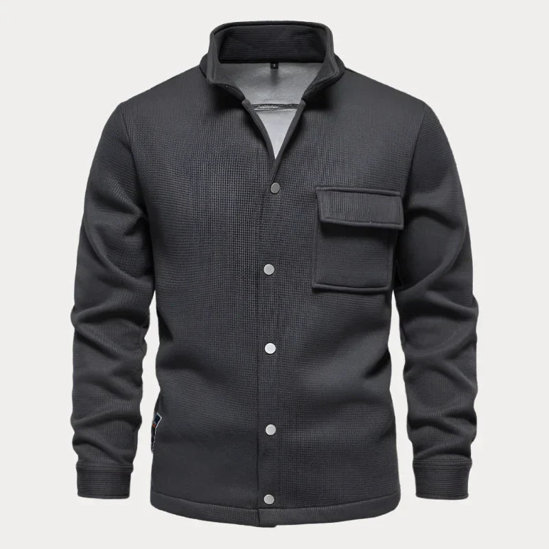 Men's Button-Up Jacket – Stylish Casual Outerwear for Fall & Winter