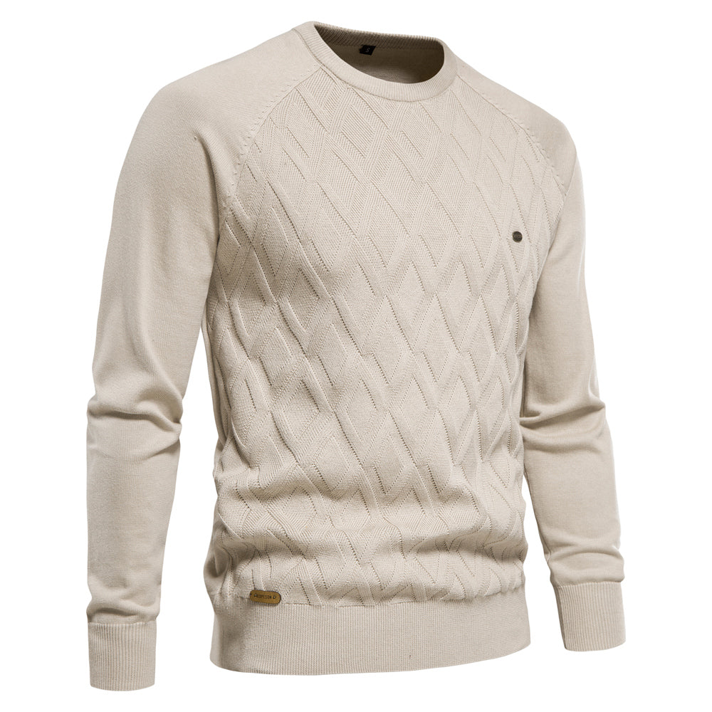 Men's Knitted Jumper – Cozy Sweater for Casual Wear, Warm Knit Design