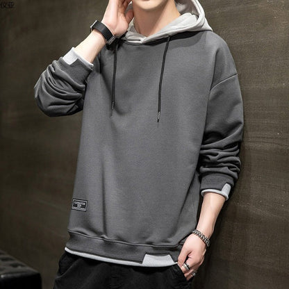 Men's Hoodie – Stylish Two-Tone Pullover with Soft Fabric for Casual Wear