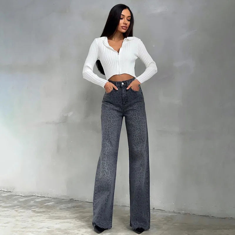 Women's Fashion Jeans – Stylish High-Waisted Denim for Casual Wear