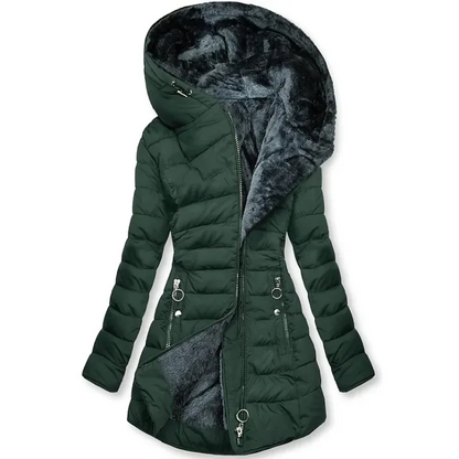 Women's Winter Jacket – Warm Insulated Coat with Hood for Cold Weather