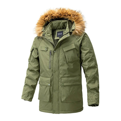 Winter Coat for Men – Stylish Warm Jacket with Hood and Waterproof Design