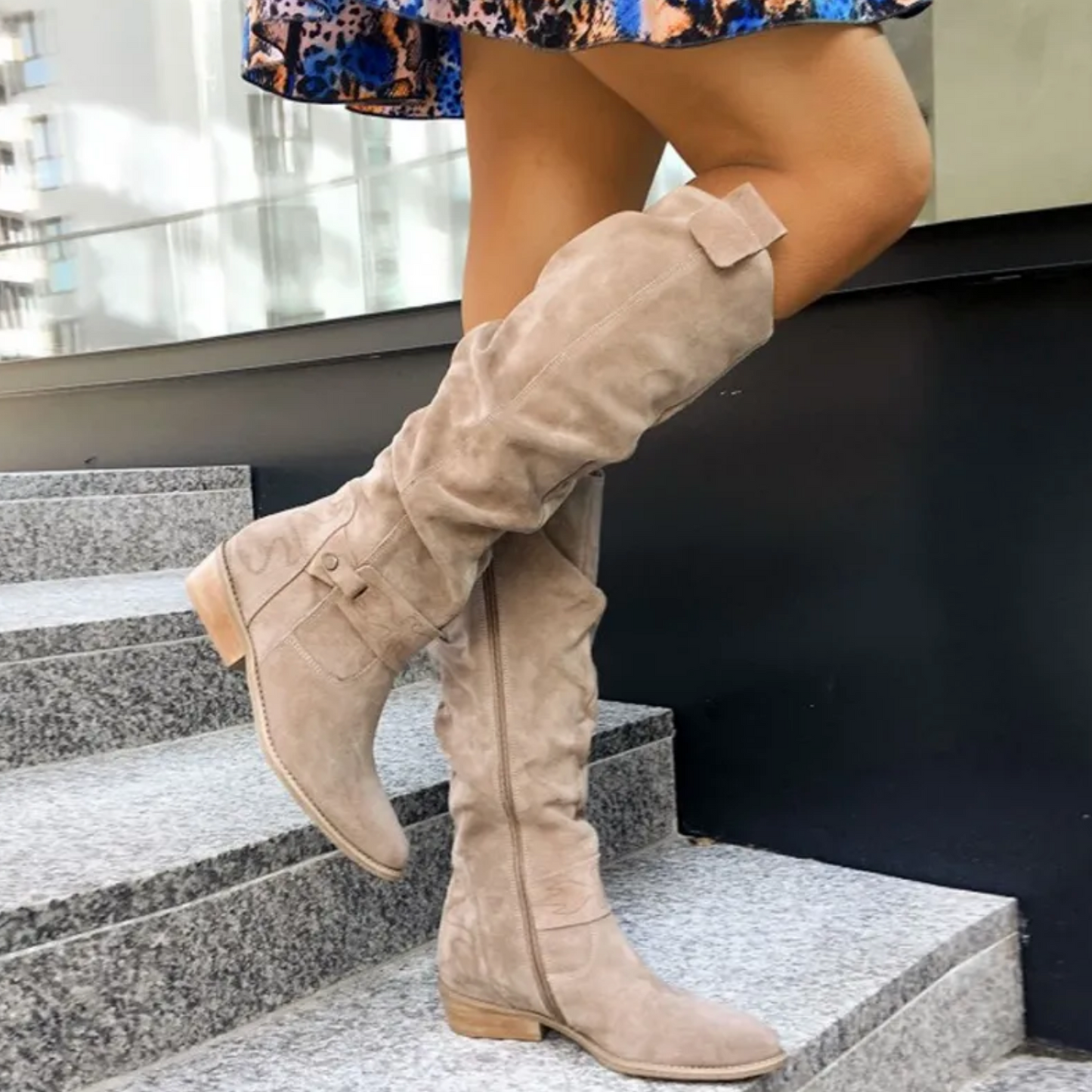 Women's Suede Boots – Elegant Ankle Booties for Fall and Winter Fashion