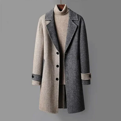 Men's Classic Coat – Stylish Wool Overcoat for Formal and Casual Wear