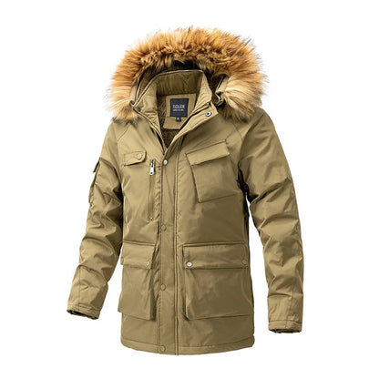 Winter Coat for Men – Stylish Warm Jacket with Hood and Waterproof Design