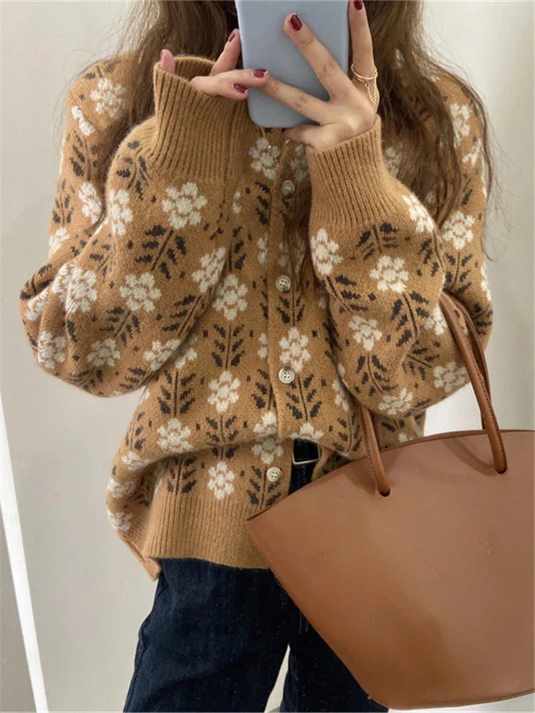 Floral Cardigan Women – Lightweight Knit Sweater for Spring & Summer Style