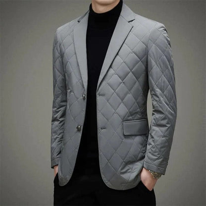 Men's Blazer with Buttons – Elegant Tailored Suit Jacket for Formal Wear