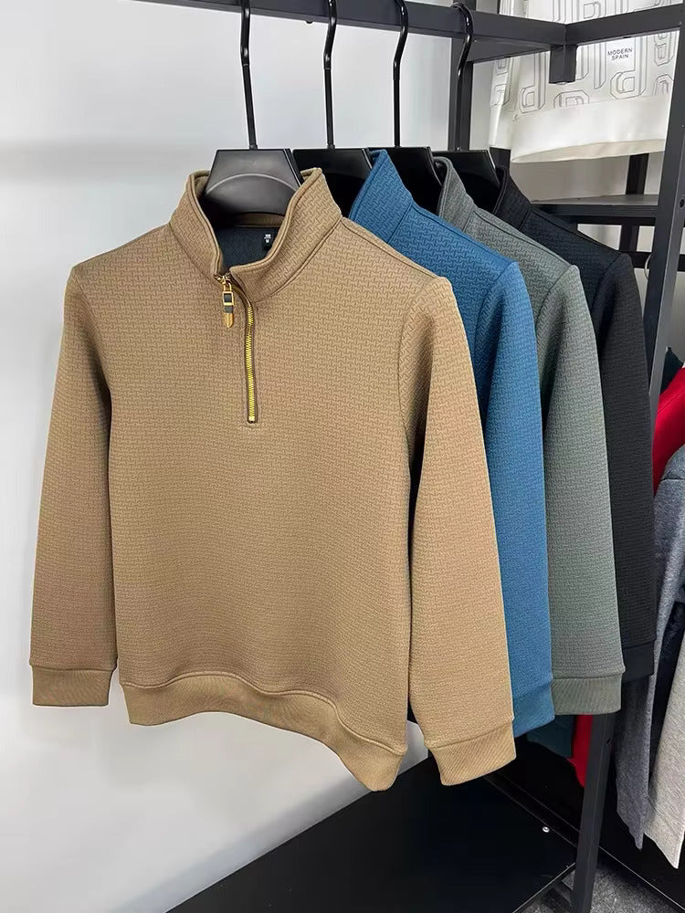 Men's Quarter-Zip Pullover – Lightweight Fleece Sweater for Casual Wear