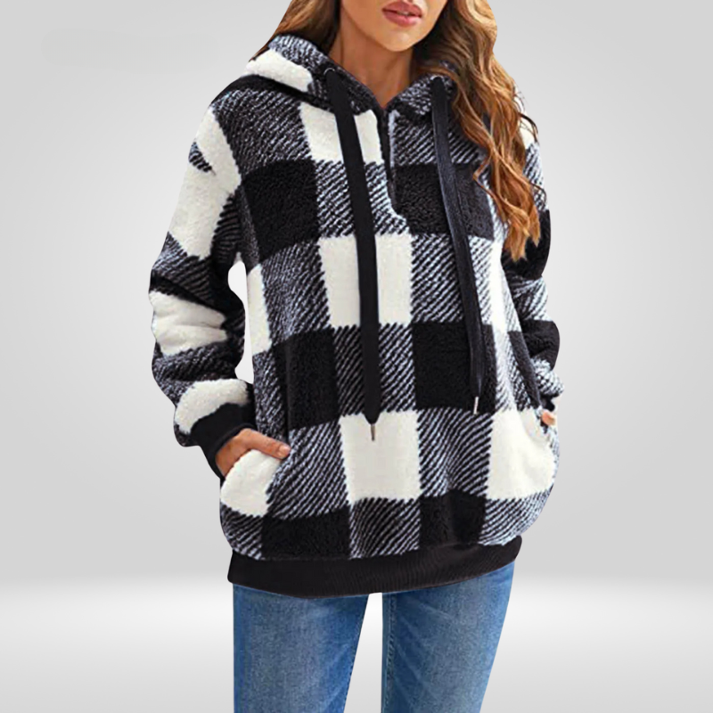 Women's Cozy Hoodie Jumper – Soft Casual Sweater for Autumn and Winter