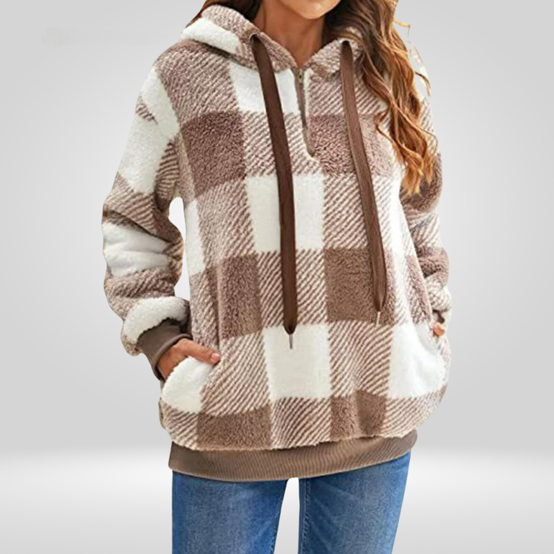 Women's Cozy Hoodie Jumper – Soft Casual Sweater for Autumn and Winter