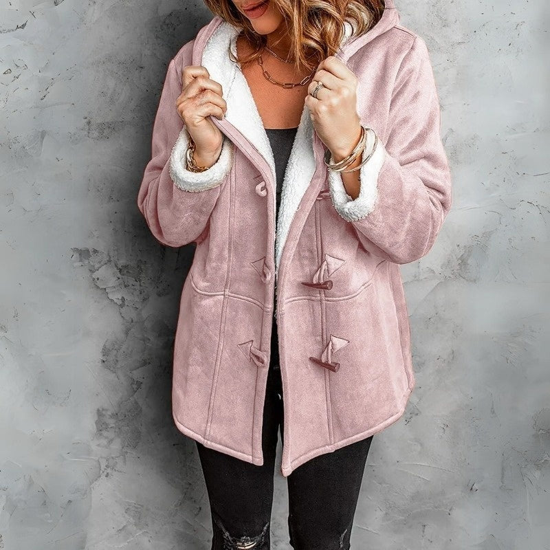 Stylish Hooded Coat Women – Warm Winter Jacket with Pockets and Trendy Design