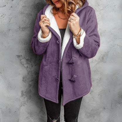 Stylish Hooded Coat Women – Warm Winter Jacket with Pockets and Trendy Design