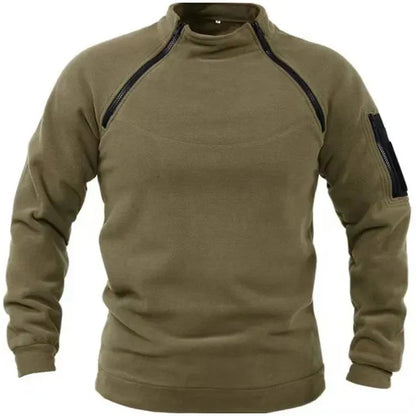 Men's Fleece Pullover – Casual Warm Sweater for Winter Comfort and Style